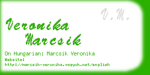 veronika marcsik business card